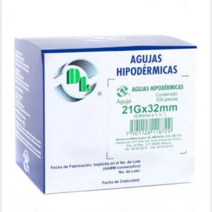 AGUJA HIPOD. DESECH. DL 21GX32MM CAJA C/100 PIEZAS