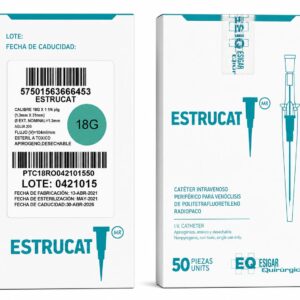 ESTRUCAT CATÉTER CALIBRE 18GX31MM CAJA C/50 PIEZAS