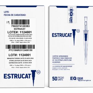 ESTRUCAT CATÉTER CALIBRE 19GX19MM CAJA C/50 PIEZAS