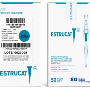 ESTRUCAT CATÉTER CALIBRE 22GX25MM CAJA C/50 PIEZAS