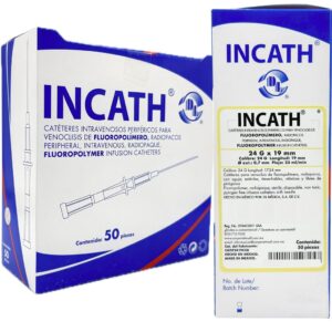 CATETER INCATH P/VENO CAL.24 G LONG. 17-24MM CAJA C/50 PIEZAS