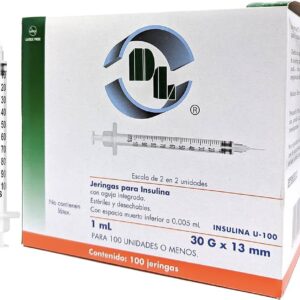 JERINGA INSULINA DL 1ML 30GX13MM C/100 PIEZAS