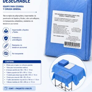 EQUIPO PARA CESAREA Y CIRUGIA GENERAL ESTÉRIL (ROPA QUIRÚRGICA DESECHABLE)