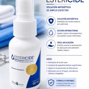 ESTERICIDE SOLUCIÓN ANTISÉPTICA DE AMPLIO ESPECTRO 60ML