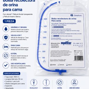 BOLSA RECOLECTORA DE ORINA PARA CAMA MEDSTAR